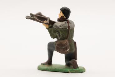 Landsknecht crossbowman kneeling with cap